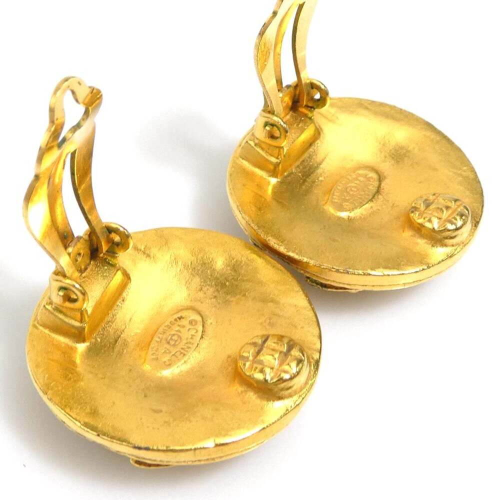 Chanel Cc Logo Clip-On Earrings Gold- #266446C69B - Picture 6 of 7